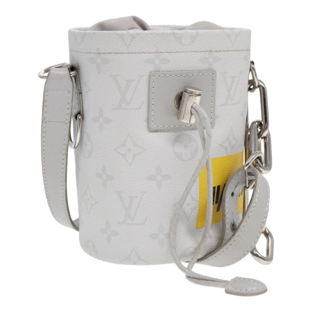 LOUIS VUITTON Monogram White Chalk Nanobag Shoulder Bag Gray M44631